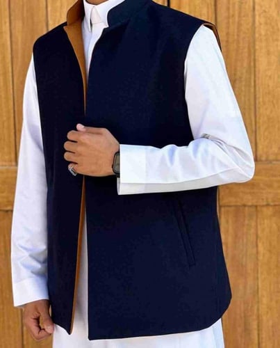 سديري جوخ دبل فيس لون كحلي وجملي