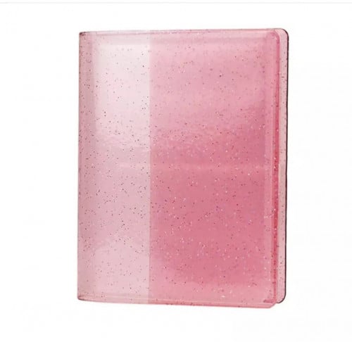 البوم فوتوكارد شفاف لامع Pink glitter collect book...