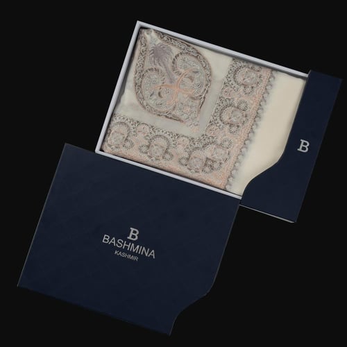 شال باشمينا ملكي فاخرصوف كشميري 100% - بتصميم السي...