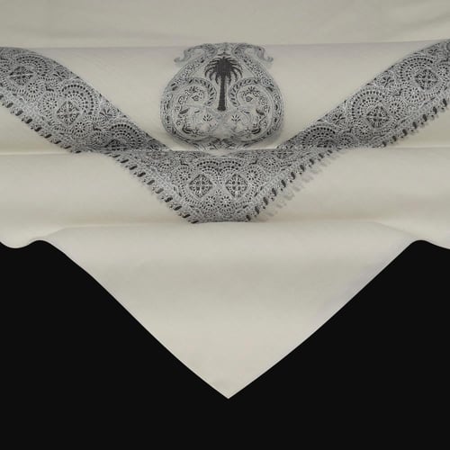 شال باشمينا ملكي فاخرصوف كشميري 100% - بتصميم السي...