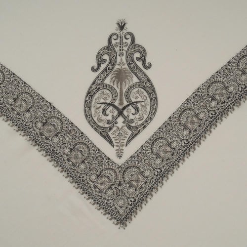 شال باشمينا ملكي فاخرصوف كشميري 100% - بتصميم السي...