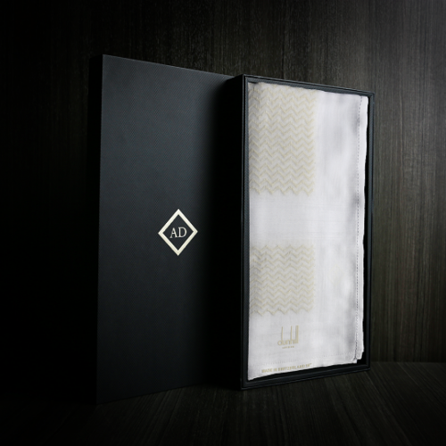 شال دنهل كشميري ابيض وبيج صوف 100%صناعة سويسرية آخ...