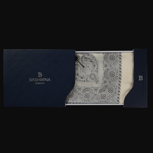 شال باشمينا ملكي فاخرصوف كشميري 100% - بتصميم السي...