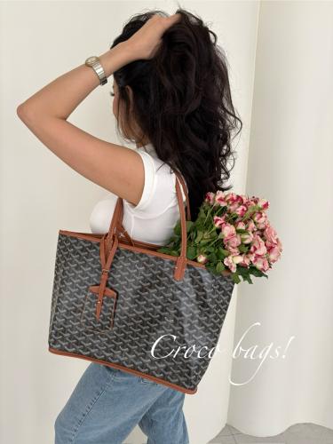 G Tote bag- black tan