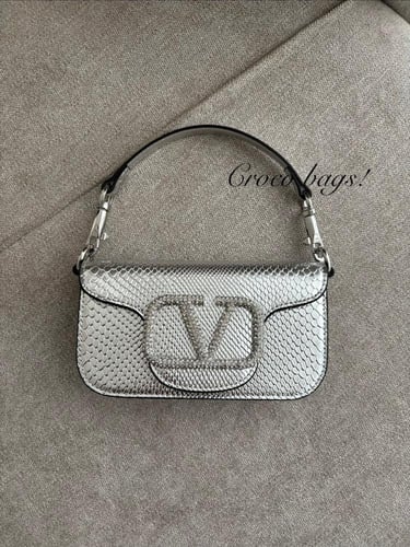 V bag - silver
