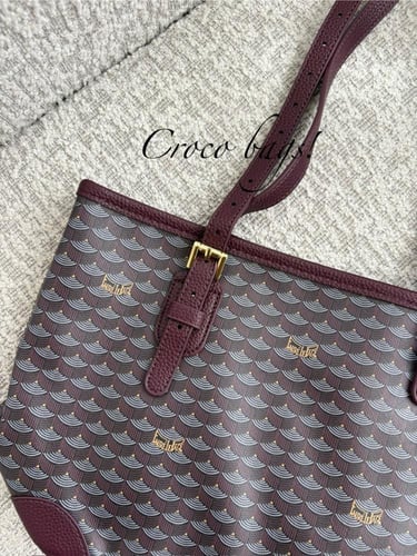F tote bag small size- Burgundy