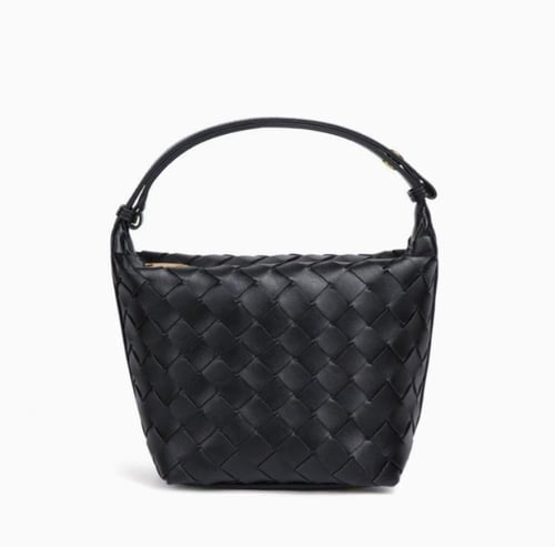 Wavy handle Mini bag- black