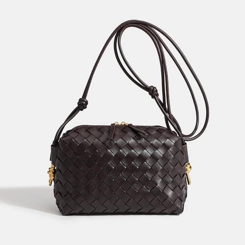 Burgundy - Wavy crossbody bag medium size