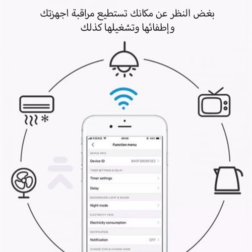 فيش جداري ذكي 16A واي فاي / زيجبي