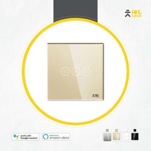 مفتاح انارة ذكي ( ثلاثي ) واي فاي / زيجبي