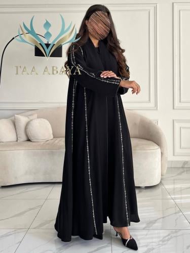 عباية كريب سبيشل تطريز يدوي ، القصة استريت