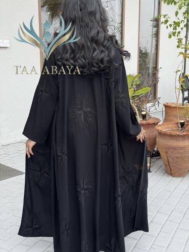 عباية كريب سبيشل تطريز كمبيوتر مع كريستال ، القصة...