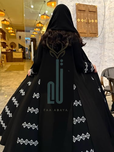 عباية كريب بلقيس تطريز كمبيوتر نص كلوش