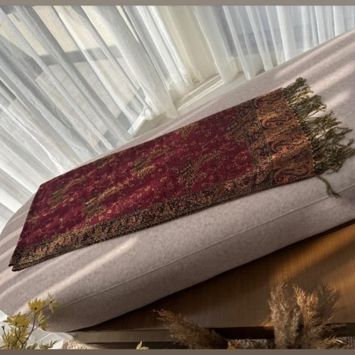 Ksh12 شال كشميري يلبس عالجهتين