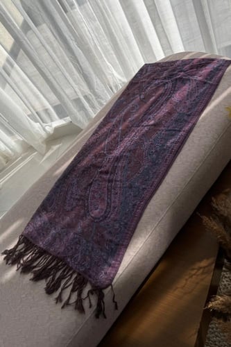 Ksh14 شال كشميري يلبس عالوجهين