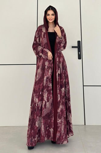 عباية مموج العنابي