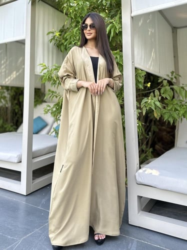 عباية حرير لاميه دبل فيس