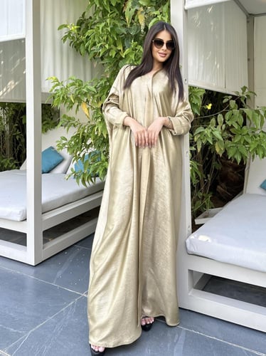 عباية حرير لاميه دبل فيس