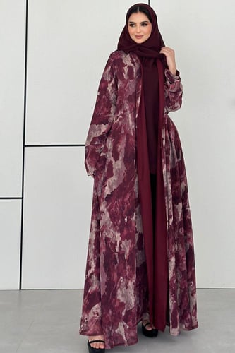 عباية مموج العنابي