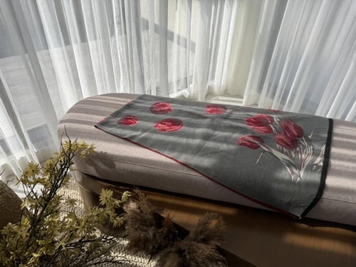 Ksh1 شال كشميري يلبس عالجهتين