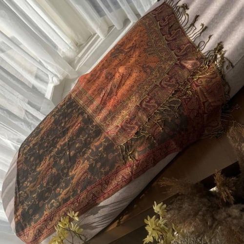 Ksh9 شال كشميري يلبس عالجهتين