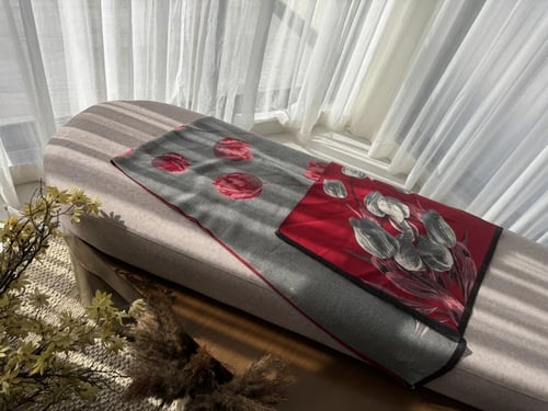 Ksh1 شال كشميري يلبس عالجهتين