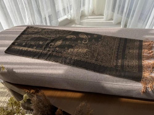 Ksh6 شال كشميري يلبس عالجهتين