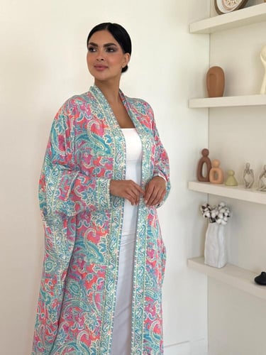 Pink Skies Sari Abaya