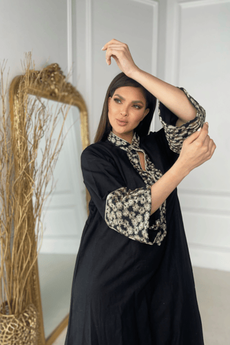 قفطان كتان مطرز