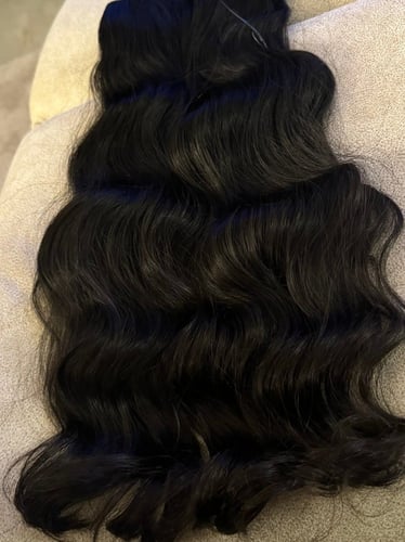 كلبسات جذور مخفي روسي خام 8 قطع | لون طبيعي 100%