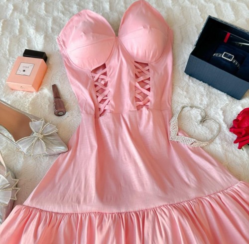 فستان ميدي وردي