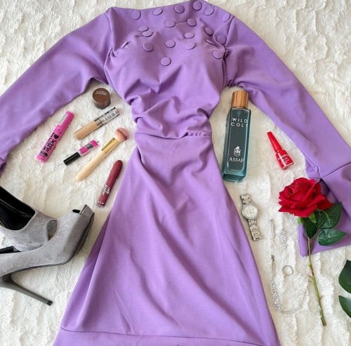 فستان ميد بنفسجي