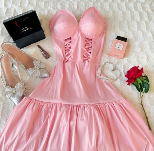 فستان ميدي وردي