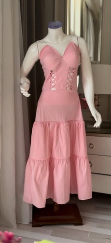 فستان ميدي وردي