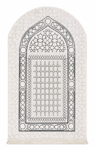 سجادة صلاة مخمل بطرف منحني