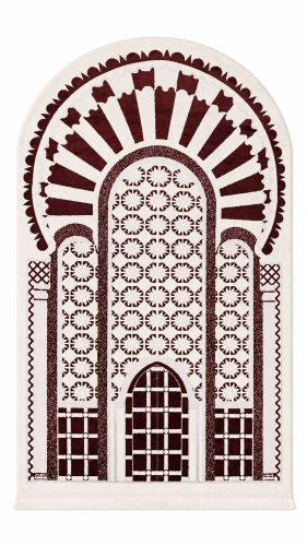 سجادة صلاة مخمل بطرف منحني