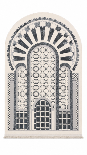 سجادة صلاة مخمل بطرف منحني