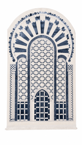 سجادة صلاة مخمل بطرف منحني