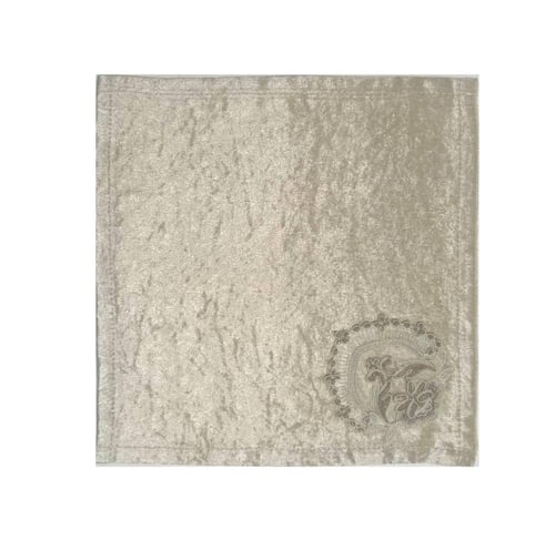 مفرش طاولة سفرة روز مخمل دانتيل 8 كراسي