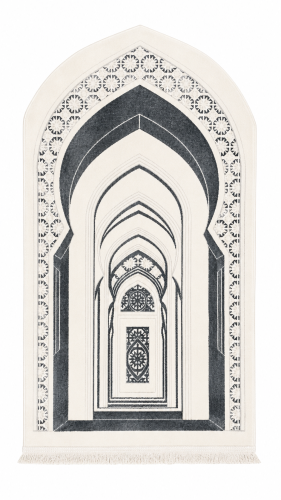 سجادة صلاة مخمل بطرف منحني