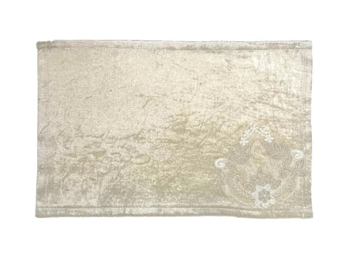 مفرش طاولة سفرة دنيز مخمل دانتيل 8 كراسي