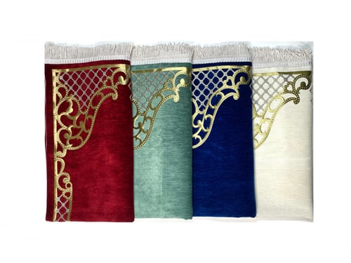 سجادة صلاة شينيل لون اخضر