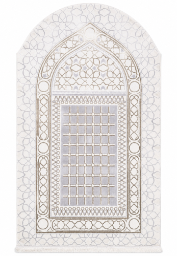سجادة صلاة مخمل بطرف منحني