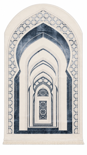 سجادة صلاة مخمل بطرف منحني