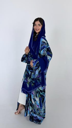 حرير ازرق أمواج