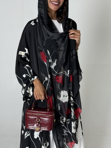 عباية الحرير الاسود 3