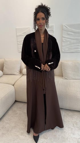 عباية شتوي شك بني