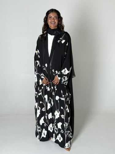 عباية الحرير الاسود 3