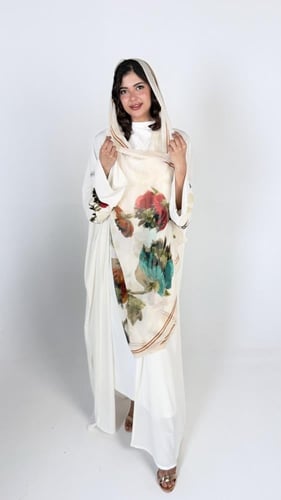 حرير ابيض سادة