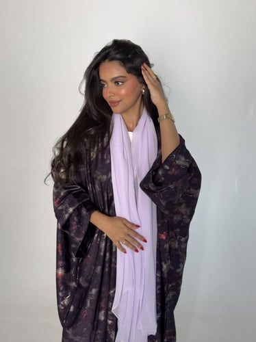 عباية بلمعه بنفسجي